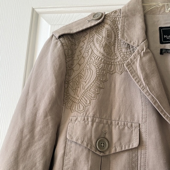 Marc Ecko Linen Blend Jacket with Embroidery - Picture 4 of 5